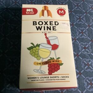 Boxed Wine Women’s Lounge Shorts and Socks New Size: M